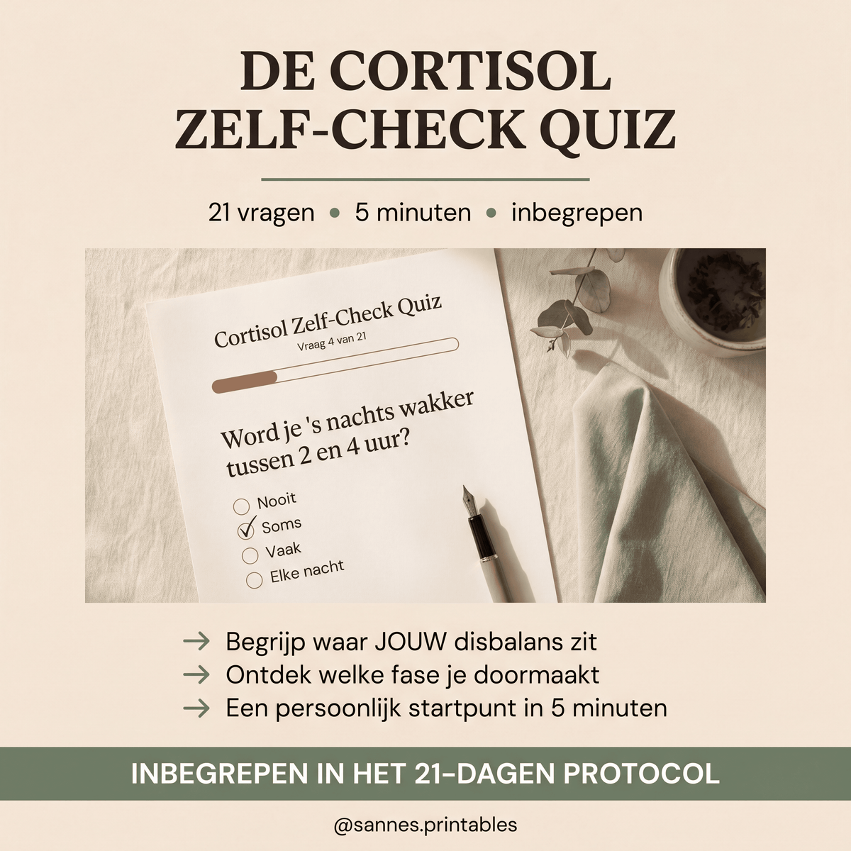 De Cortisol Reset Methode: Krijg je Lichaam Terug in 21 Dagen — Zonder Pillen, Dieet of Sportschool